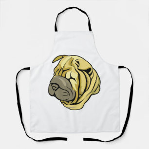 Chinesisch Sharpei Dog Brown Shar Pei Schürze