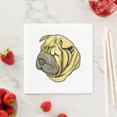 Chinesisch Sharpei Dog Brown Shar Pei Serviette (Beispiel)