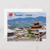 Chinesisch Traditionelle gepolsterte Dächer, Dali, Postkarte (Vorne/Hinten)