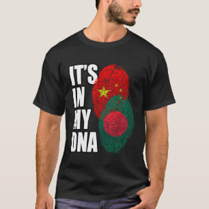 Chinesisch und bangladeschisch gemischte DNA-Flagg T-Shirt