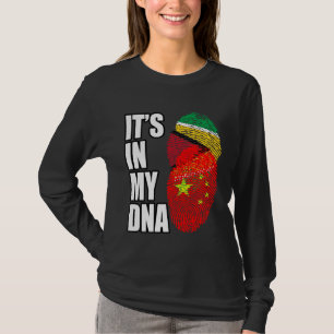 Chinesisch und Guyanesisch gemischtes DNA-Flagge E T-Shirt