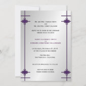 Chinesisch weiß doppeltes Glück Hochzeit Einladung (Rückseite)