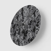 Chinesisch Ying Yang Dragon Runde Wanduhr (Winkel)