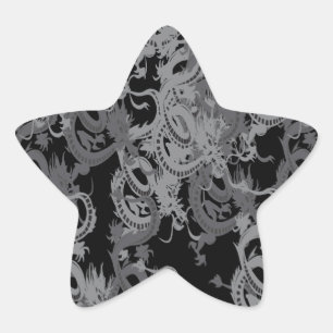 Chinesisch Ying Yang Dragon Stern-Aufkleber