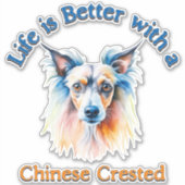 Chinesisch Zauberhund Mama, Hundedad Geschenk, Lie Aufkleber (Vorderseite)