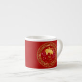 Chinesisch Zodiac Pig Red/Gold ID542 Espressotasse (Vorderseite Rechts)