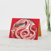 Chinesisch Zodiac Snake Geburtstag mit Zitat HGC Karte (Rückseite)