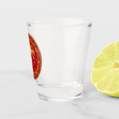 Chinesisch Zodiac Tiger Red/Gold ID542 Schnapsglas (Rechts)