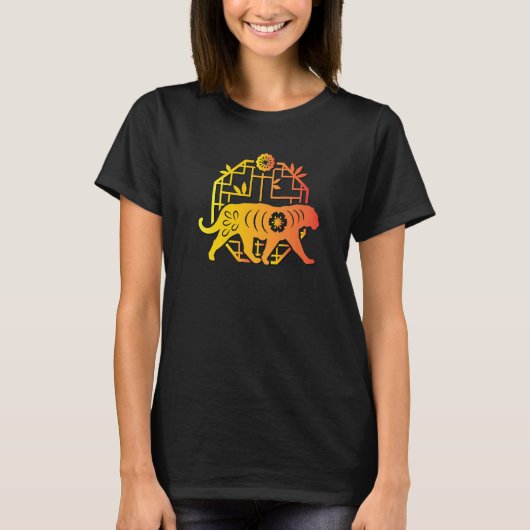 Chinesisch Zodiac Tiger T-Shirt (Vorderseite)