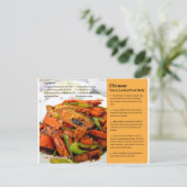 Chinesisch Zweimal gekochtes Schweinebauch Rezept  Postkarte (Stehend Vorderseite)