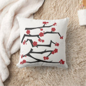 Chinesische Ai Liebe Kirschblüten Rote Sakura Hoch Kissen (Decke)