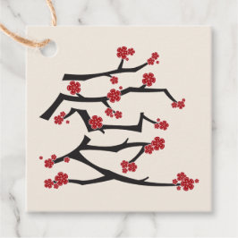Chinesische Ai Liebe Rote Kirsche Blüten Verlobung Geschenkanhänger