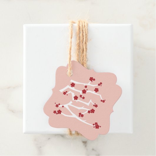 Chinesische Ai Liebe Rote Kirsche Blüten Verlobung Geschenkanhänger (Beispiel)