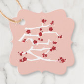 Chinesische Ai Liebe Rote Kirsche Blüten Verlobung Geschenkanhänger (Vorderseite)