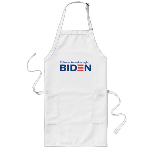 Chinesische Amerikaner für Biden Unisex-Schürze Lange Schürze (Vorne)