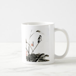 Chinesische antike Aquarellbilder Kaffeetasse