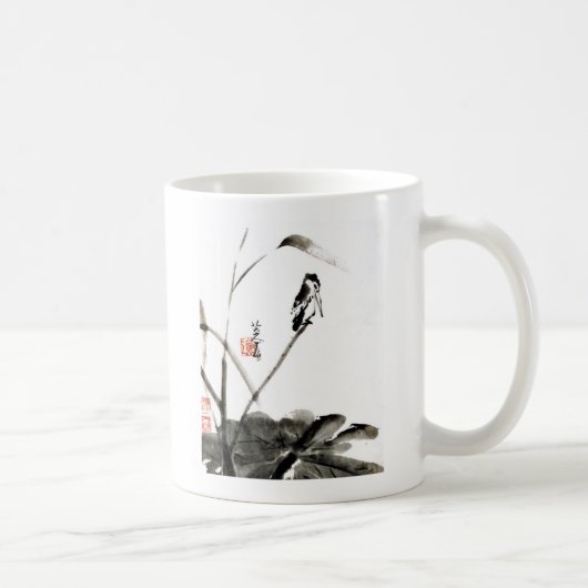 Chinesische antike Aquarellbilder Kaffeetasse (Rechts)