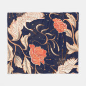 Chinesische antike schöne Blütenblätter Fleecedecke (Vorderseite (Horizontal))