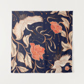 Chinesische antike schöne Blütenblätter Wandteppich (Vorderseite (Horizontal))