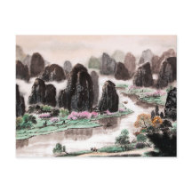 Chinesische Aquarellmalerei, Gesang des Reisenden