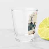 Chinesische Aquarellmalerei Schnapsglas (Links)