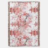 Chinesische Aquarellpagode mit Kirschblüten (3) Decke (Vorderseite Vertikal)