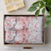 Chinesische Aquarellpagode mit Kirschblüten (3) Seidenpapier (Geschenk)