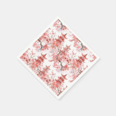 Chinesische Aquarellpagode mit Kirschblüten (3) Serviette (Ecke)