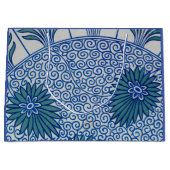 CHINESISCHE ART GIFT BAG BLUE FLORAL PATTERN GROßE GESCHENKTÜTE (Vorderseite)