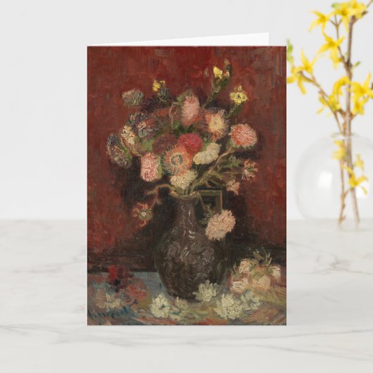 Chinesische Aster und Gladioli | Vincent van Gogh Karte (Gelbe Blume)