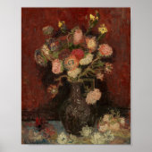 Chinesische Aster und Gladioli | Vincent van Gogh Poster (Vorne)
