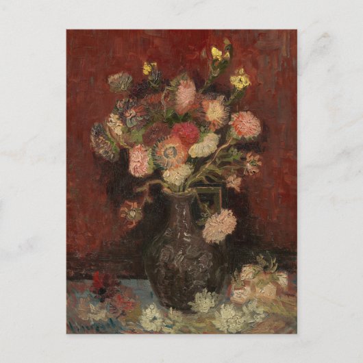 Chinesische Aster und Gladioli | Vincent van Gogh Postkarte (Vorderseite)