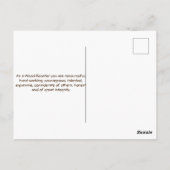 Chinesische Astrologie Postkarte aus Holz (Rückseite)