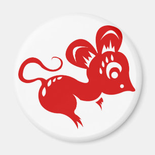 Chinesische Astrologie Rat Illustration Magnet