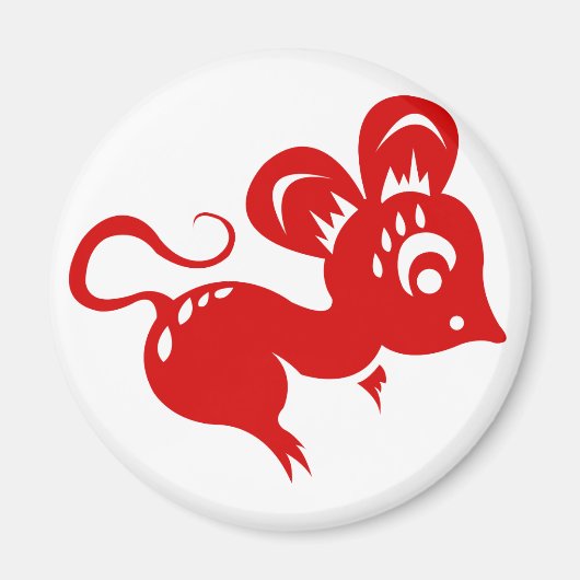 Chinesische Astrologie Rat Illustration Magnet (Vorne)