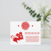 Chinesische Astrologie Rat Illustration Postkarte (Stehend Vorderseite)