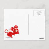Chinesische Astrologie Rat Illustration Postkarte (Rückseite)