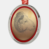 Chinesische Astrologie Zodiac Metal O Silbernes Ornament (Links)