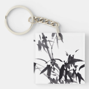 Chinesische Bambus-Tuschekunst Schlüsselanhänger