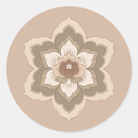 Chinesische Baoxiang-Blume im Herbst Bronze Runder Aufkleber (Vorderseite)