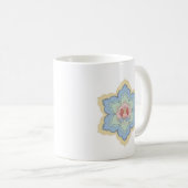 Chinesische Baoxiang-Blume in Peach & Sky Kaffeetasse (VorderseiteRechts)