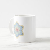 Chinesische Baoxiang-Blume in Peach & Sky Kaffeetasse (Vorderseite Links)