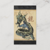 Chinesische blaue Drache-Visitenkarten Visitenkarte (Vorderseite)