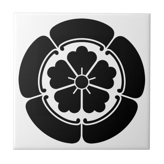 Chinesische Blume bei Goka Fliese (Vorderseite)