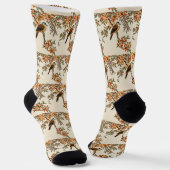 Chinesische Blume & Bird, Vintag Garden Socken (Gewinkelt)