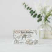 Chinesische Blume & Bird, Vintag Garden Visitenkarte (Stehend Vorderseite)