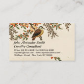 Chinesische Blume & Bird, Vintag Garden Visitenkarte (Vorderseite)