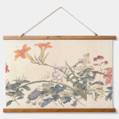 Chinesische Blume-Gemälde von Ju Lian Print Wandteppich Mit Holzrahmen (Vorderseite)