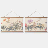 Chinesische Blume-Gemälde von Ju Lian Print Wandteppich Mit Holzrahmen (Doppelt)