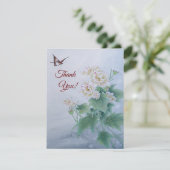 Chinesische Blume mit Butterfly (Stehend Vorderseite)